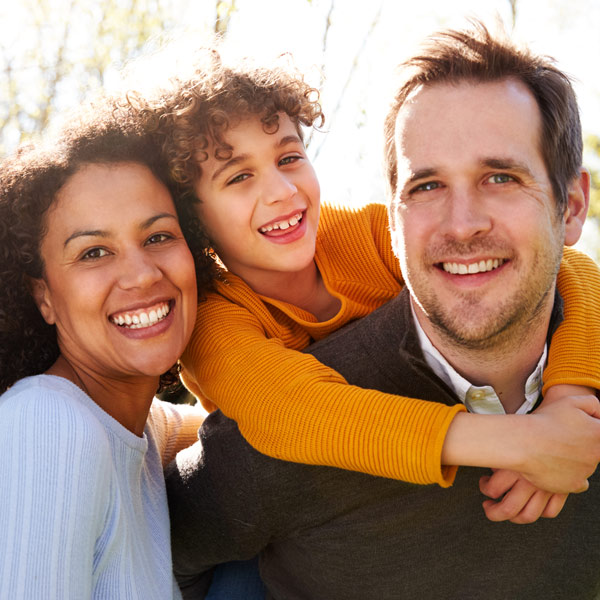 family smiling