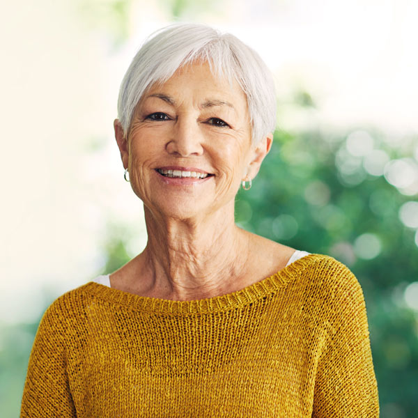 mature woman smiling