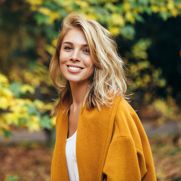girl smiling outdoors